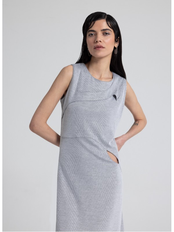 Fresia Gray Knit Dress